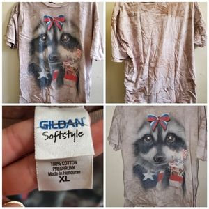 Gildan Raccoon 4th of July T-shirt XL/L